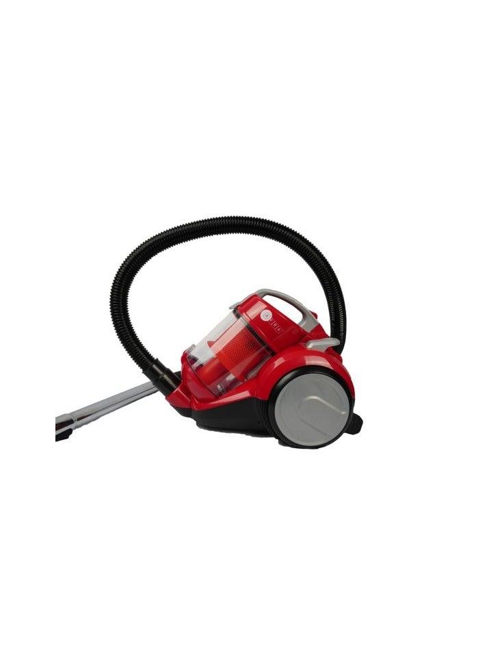AFRA Cyclone Vacuum Cleaner, 2000W, 2 Liter, Speed Control, 7 meter radius, 2 in 1 Brush and Nozzle, 5 meter Cord, G-MARK, ESMA, ROHS, and CB Certified, AF-2000VCRD, 2 years Warranty. 2 L 2000 W AF-2000VCRD Red