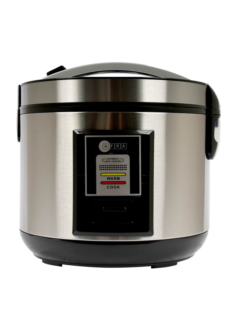 Afra Rice Cooker, 1.8 Litre Capacity, Inner Pot, Aluminium Heating Plate, Quick & Efficient, Preserves Flavors & Nutrients, G-mark, ESMA, ROHS, And CB Certified, AF-1870DRSS, 2 Years Warranty 1.8 L 700 W AF-1870DRSS Black