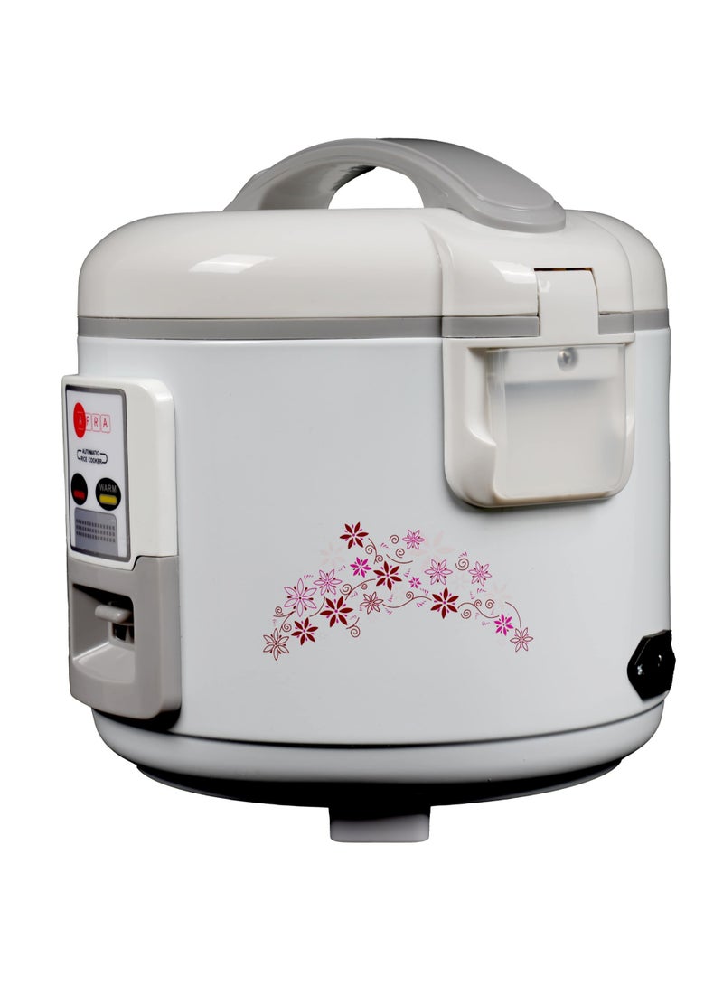 Afra Rice Cooker, 1.5 Litre, Inner Pot, Aluminium Heating Plate, Quick & Efficient, Fully Sealable, Preserves Flavors & Nutrients, G-mark, ESMA, ROHS, And CB Certified, AF-1550DRWT, 2 Years Warranty 1.5 L 500 W AF-1550DRWT White