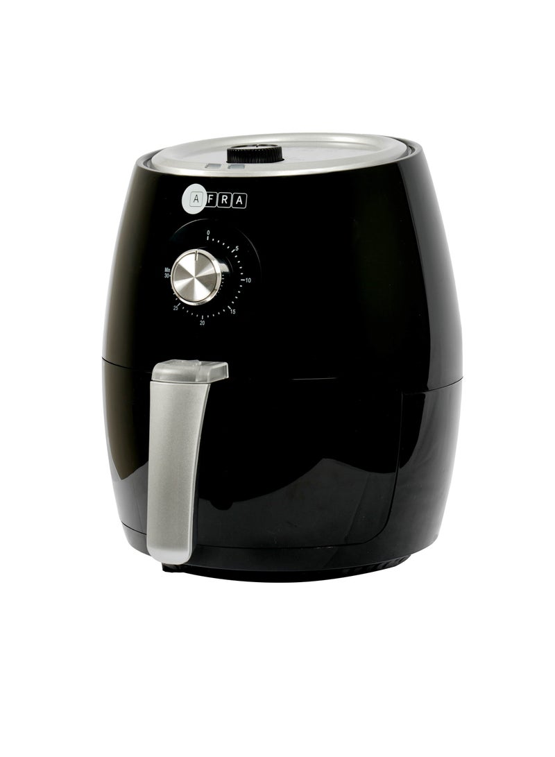AFRA Air Fryer, 1300-1500W, 2.5L Capacity, Adjustable Temperature, Overheat Protection, Non-Slip Feet, Cool Touch Handle, G-MARK, ESMA, ROHS, and CB Certified, AF-2515AFBK, 2 years warranty 2.5 L 1500 W AF-2515AFBK Black