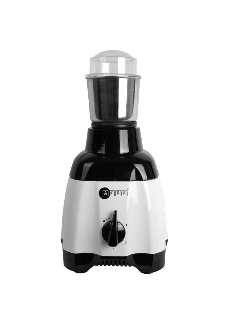 AFRA Heavy-Duty Mixer Grinder, 3 IN 1, White Gloss Finish, Stainless Steel Jars & Blades, Total Jar Capacity 2900ml, 750W, 18000 RPM Motor, ESMA, RoHS, and CB Certified, AF-7500BLWH, 2 Years Warranty 2900 ml 750 W AF-7500BLWH White