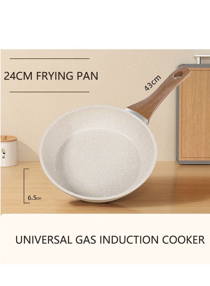 Frying Pan, Non Stick Skillet Omelette Fry Pans,  Aluminium Pressed Wok Pan, Home Steak Skillet Pancake For Household, (24CM)