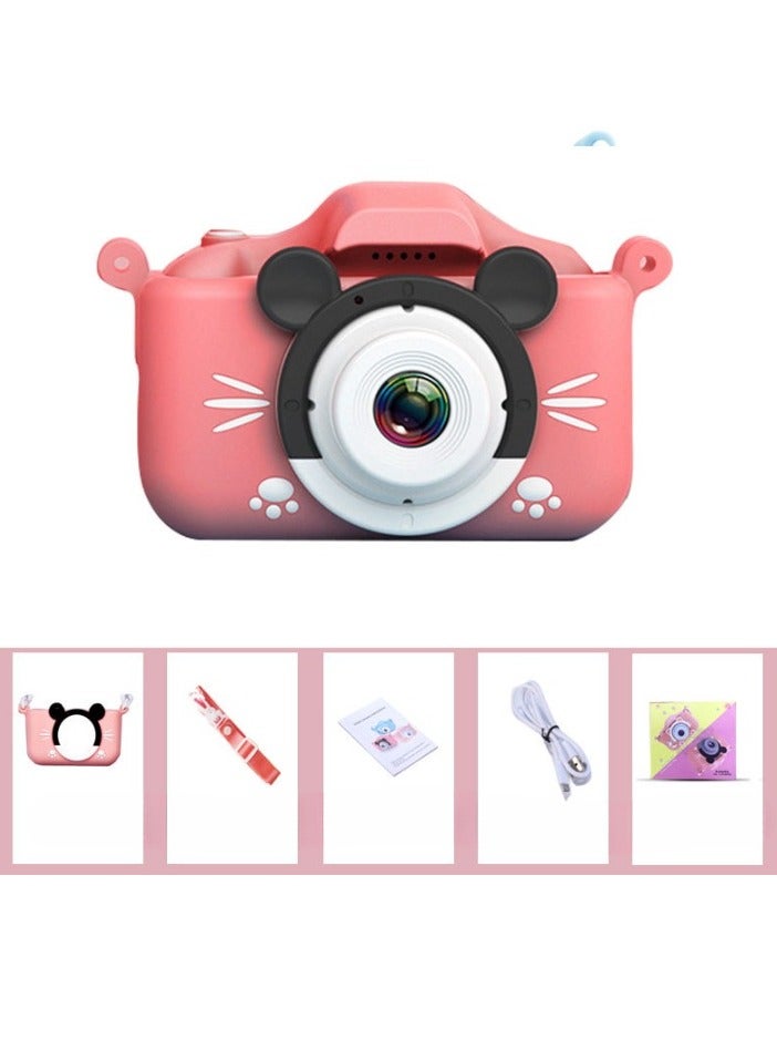 Kids Camera, HD 1080p Shockproof Children Video Camera, Portable Mini  Dual Camera Toy, Multiple Functions Digital Camera For Girls Boys, (X6s Mickey Dual Camera Pink)