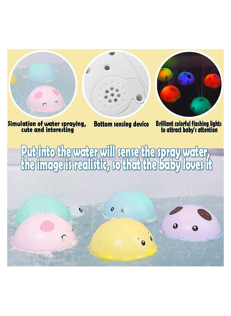 Baby Bath Toy Pool Water Toys for Kids Duck Induction Spray Water Toy with LED Light Spray Water Bathtub Toy Fun Bath Time Tub Toy Gift for Kids Colorful Lights Babies Fall in Love with Bath