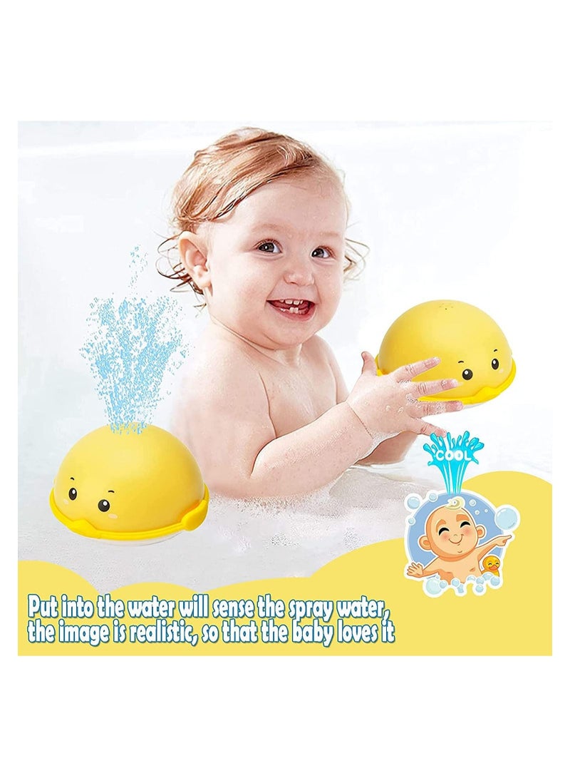Baby Bath Toy Pool Water Toys for Kids Duck Induction Spray Water Toy with LED Light Spray Water Bathtub Toy Fun Bath Time Tub Toy Gift for Kids Colorful Lights Babies Fall in Love with Bath