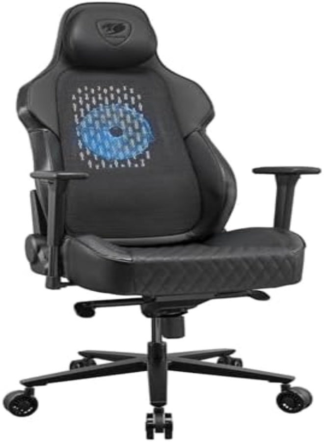 COUGAR NxSys Aero Gaming Chair with The Integrated RGB Fan & with Premium PVC Leather (Black)
