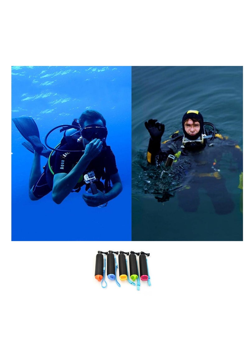 Waterproof Monopod Floating Han, Underwater Diving Selfie Stick Pole, Camera Handler & Handle Mount Accessories Kit for Water Sport and Action Camera