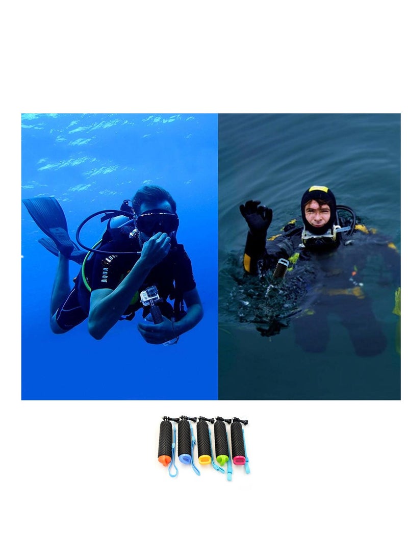 Waterproof Monopod Floating Han, Underwater Diving Selfie Stick Pole, Camera Handler & Handle Mount Accessories Kit for Water Sport and Action Camera