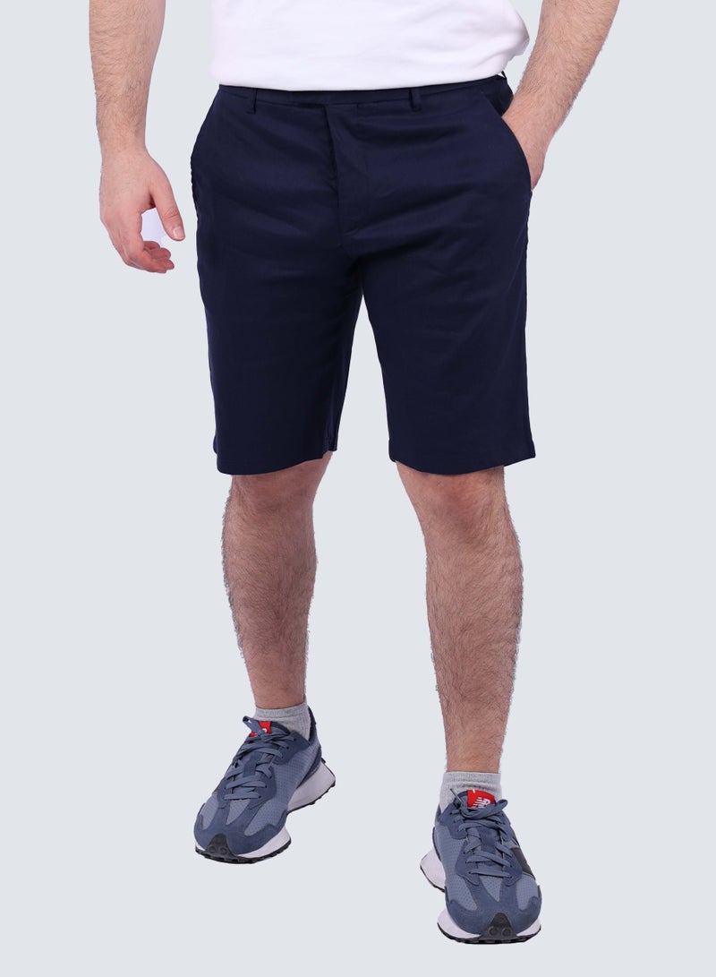 Men's Stretchy Flat Front Short in Electric Blue