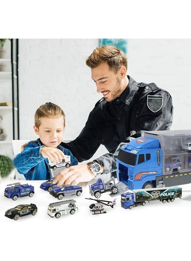 10 in 1 Game for Boys and Girls, Police Toys, Die-Cast Police Patrol and Rescue Vehicles, Mini Police Cars in Vehicles, Toy Game Consoles for Children Aged 3 and Above