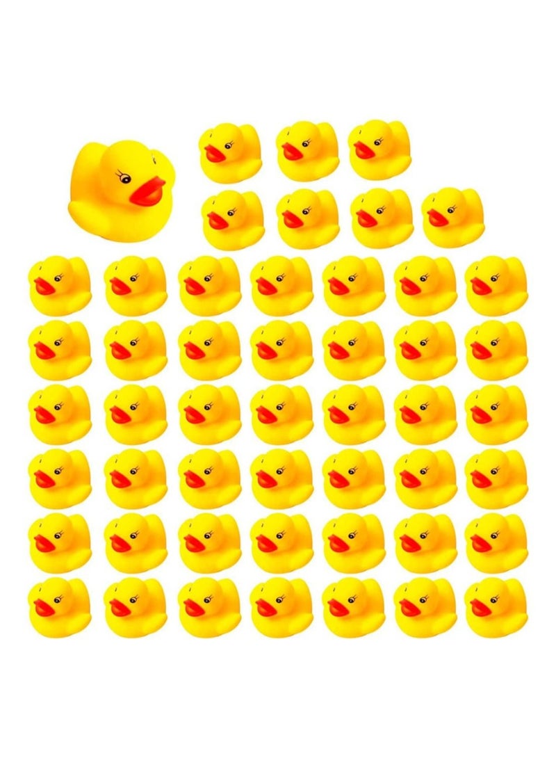 50 Mini rubber ducks, baby bath, duck birthday party accessories, baby shower to celebrate the joy of children