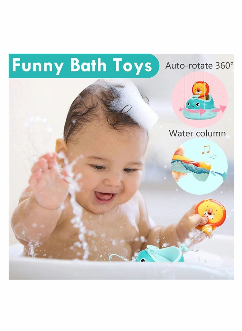 Baby Bath Toys, Kids Automatic Whale Tub Shower Toy Water Spray Bathroom Game, Interactive Fun Bathtime Gifts for 12 18 Months, 1 2 Year Olds, Toddlers Infants Girls Boys