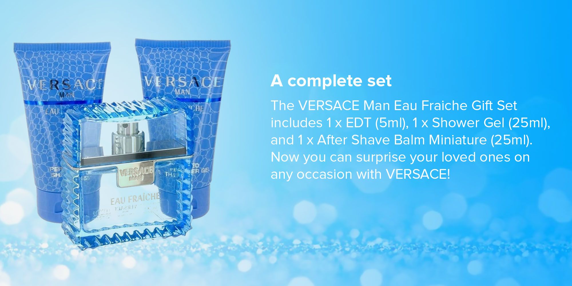 Eau Fraiche Gift Set EDT 5, Shower Gel 25, After Shave Balm Miniature 25ml