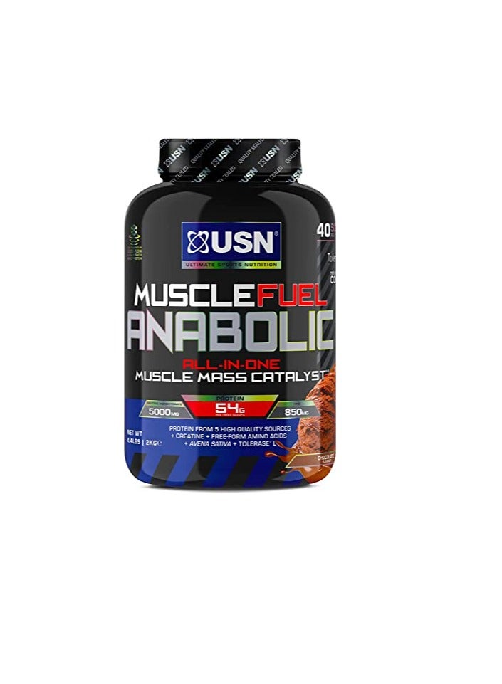 USN Muscle Fuel Anabolic Chocolate Protein Powder Shake 2kg