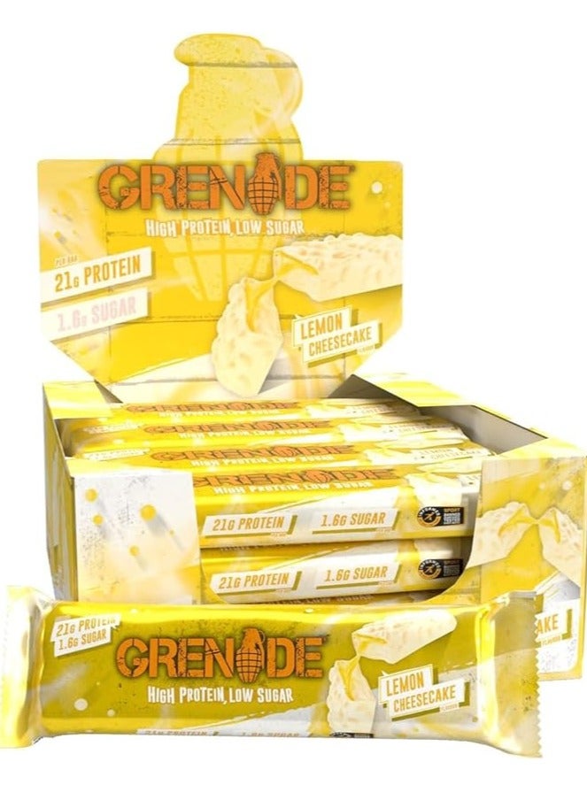 Grenade Carb Killa High Protein and Low Carb Bar, 12 x 60 g - Lemon Cheese Cake