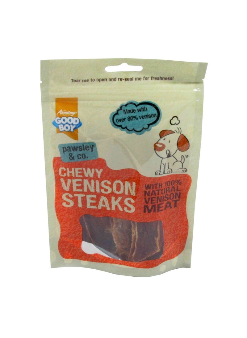 Goodboy Chewy Venison Steaks 80G pack of 3