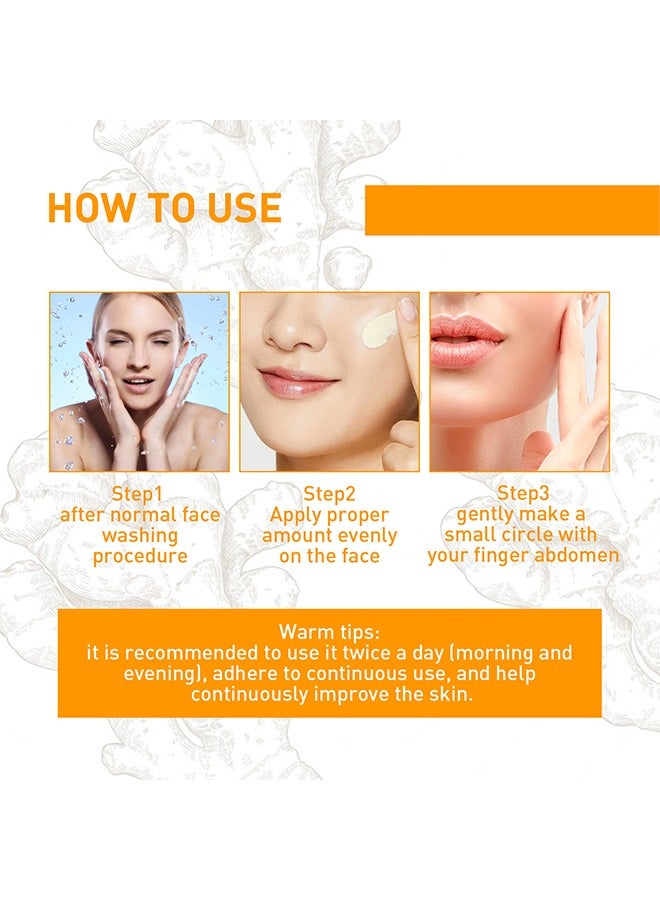 Turmeric Face Cream, For Face & Body All Natural Turmeric Skin Brightening Lotion Turmeric Cleanses Skin Fights Acne Evens Tone Fades Scars Sun Damage & Age Spots Pure Turmeric Cream Healing 50g