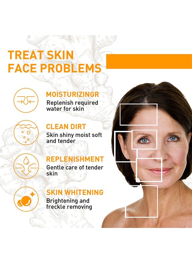 Turmeric Face Cream, For Face & Body All Natural Turmeric Skin Brightening Lotion Turmeric Cleanses Skin Fights Acne Evens Tone Fades Scars Sun Damage & Age Spots Pure Turmeric Cream Healing 50g