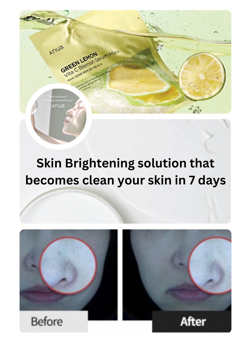 Skincare Refresh Pack - Quercetinol Pore Deep Cleansing Foam 150ml & Green Lemon Vita-C Blemish Serum Mask 25ml | Deep Pore Cleansing, Brightening, and Blemish Control 175ml