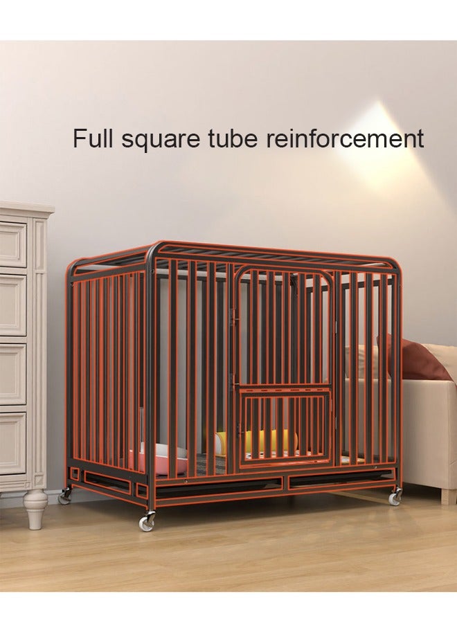 Stackable Heavy Duty Luxury Foldable Pet Cage with Wheels and Door