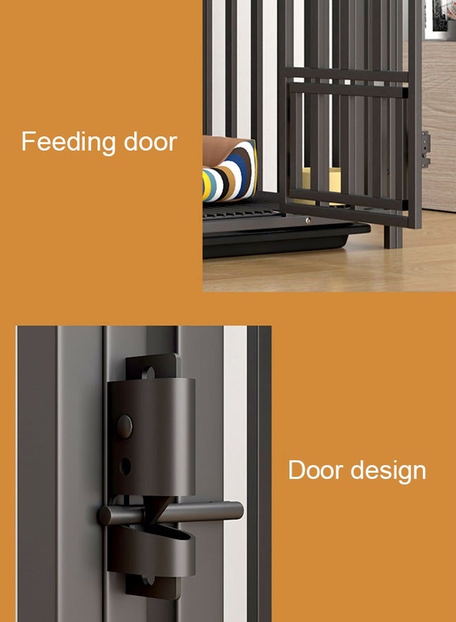 Stackable Heavy Duty Luxury Foldable Pet Cage with Wheels and Door