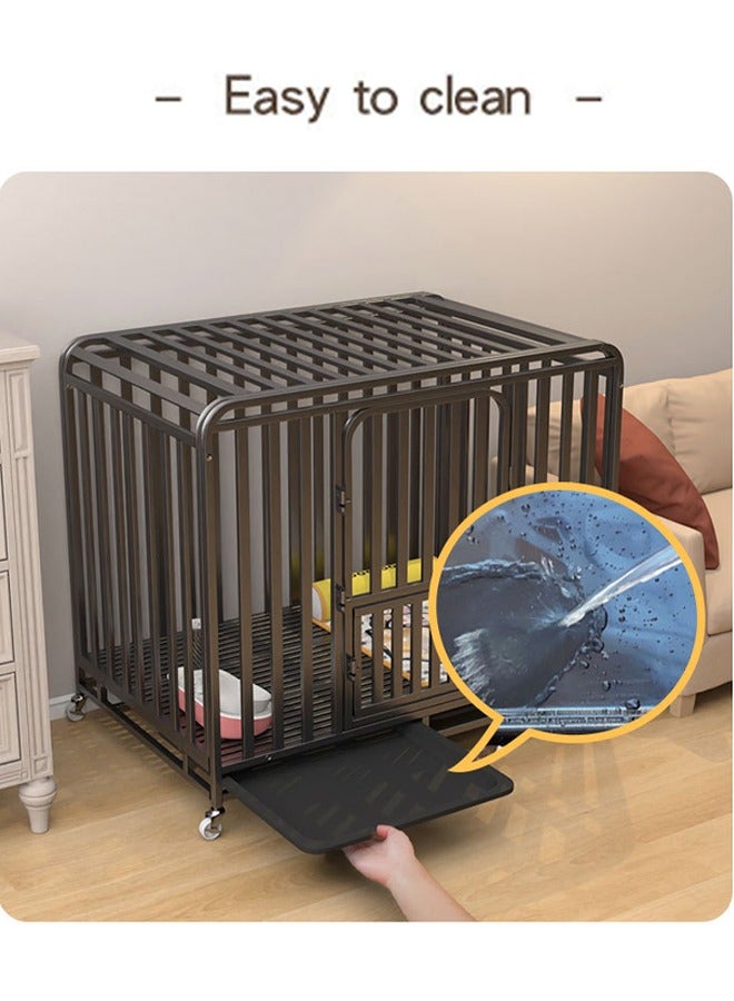 Stackable Heavy Duty Luxury Foldable Pet Cage with Wheels and Door