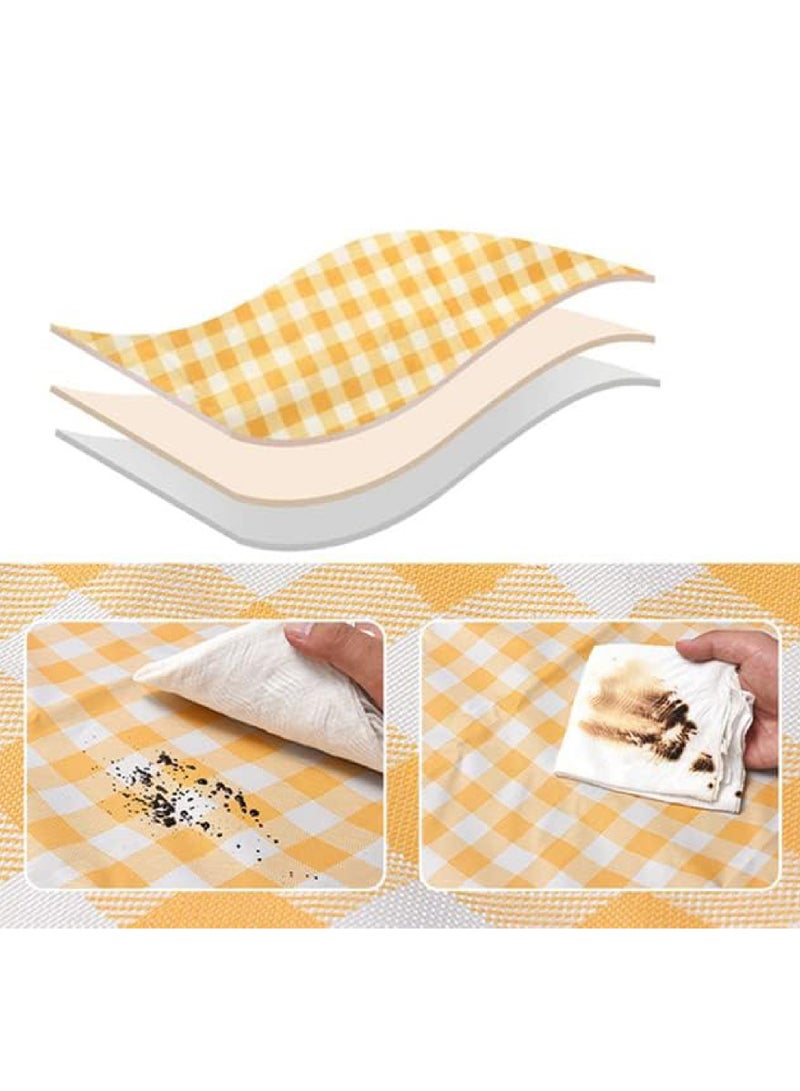 Picnic Mat and Basket Beach and Desert Mat Foldable Cooler Bag and Picnic Blanket 145CM*200CM Large Size Waterproof and Sandproof Camping Mat (Mat and Basket)