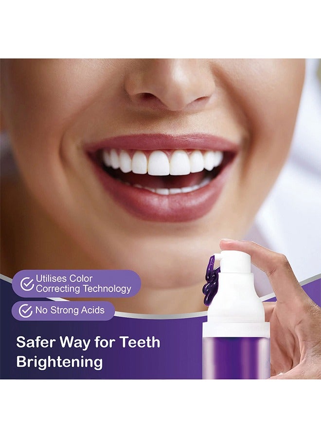 Teeth Brightening Color Corrector Serum, Purple Teeth Whitening Toothpaste, Remove Stains, Remove Coffee, Stains, Yellow Teeth (30ml)