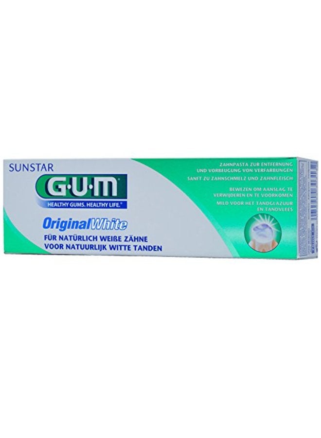 GUM Original White toothpaste 75ml pack of 6 (6x 75ml Tube)