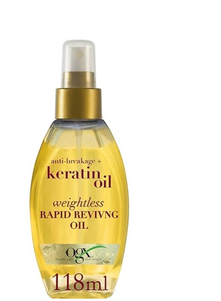 OGX Hair Oil Anti-Breakage Keratin Oil Rapid Reviving Spray- 118 ml