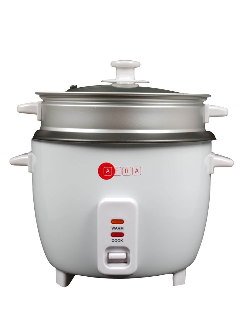 JAPAN RICE COOKER, 1.5 LITRE, NON-STICK INNER POT, GLASS LID, ALUMINIUM HEATING PLATE, KEEP-WARM FUNCTION, WITH MEASURING CUP & SPOON,  G-MARK, ESMA, ROHS, and CB Certified, 2 years warranty 1.5 L 500 W AF-1550RCWT White