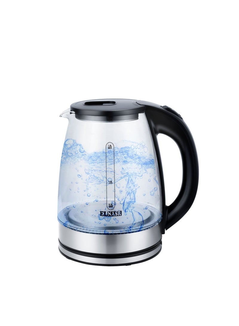 Glass stainless steel LED light fast burning electric kettle glass