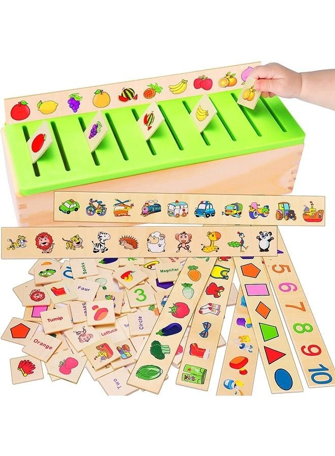 Wooden Children's Toy Building Block Set Classification of Learning Activities Educational Toy Kindergarten Games and Sports Skills Are Suitable for All Children
