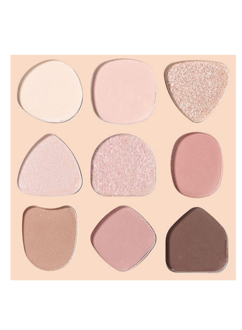 Eye Shadows Palette for Women, 9 Shades Soft Pink Eyeshadow, Nude Blendable Eye Shadow, Matte Shades, Waterproof Long Lasting Quick Drying Nude Eyeshadow, Everyday Natural Look For Women Girls