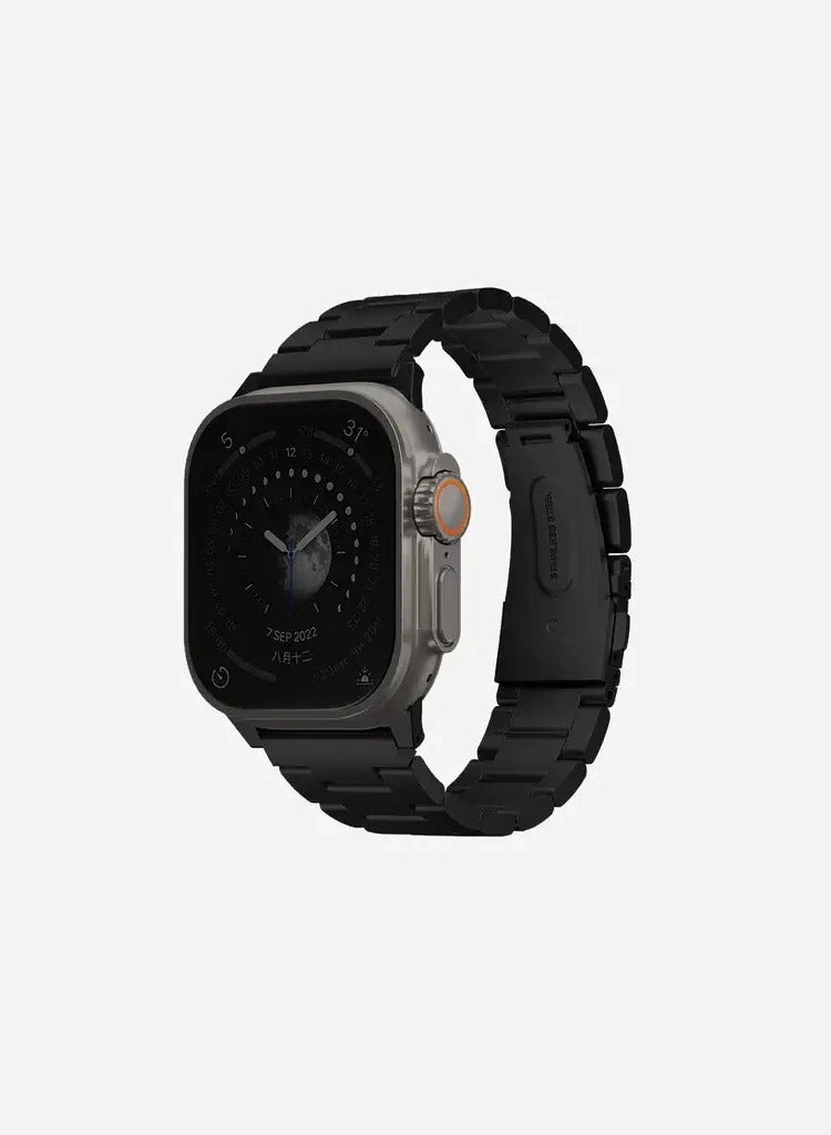 Uniq Osta Apple Watch Steel Strap with Self-Adjustable Links Black