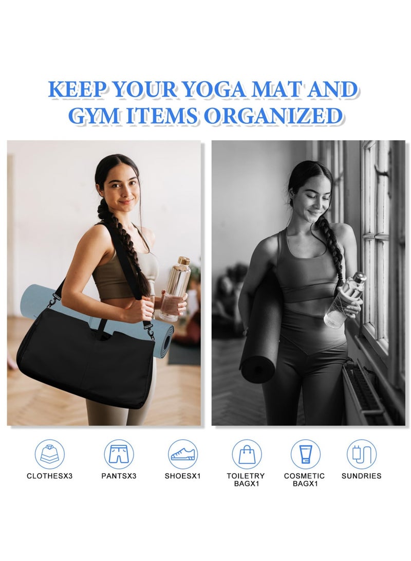 Yoga Bag, Mat Carriers, Large Pilates Bag, Gym Bag with Adjustable Straps and Fits All Mats Size, Yoga Mat Bag