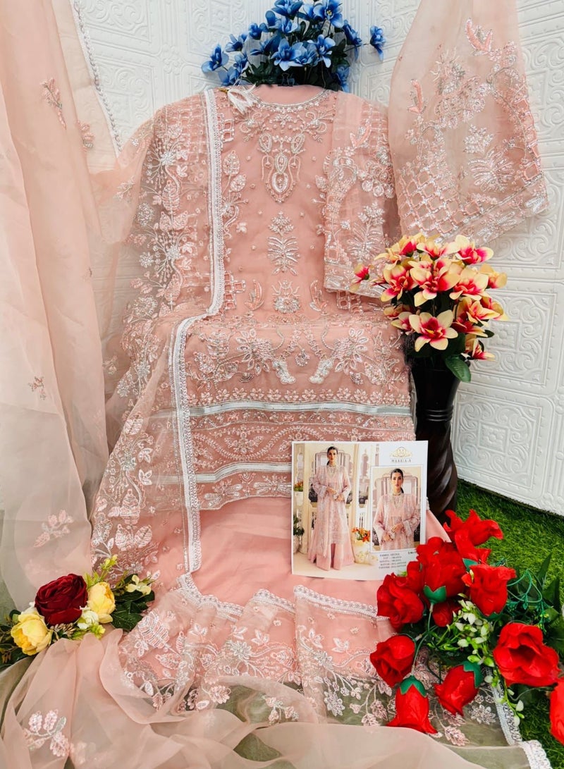 Wedding Designer Work Semi Stitched Pakistani Suits with Dupatta