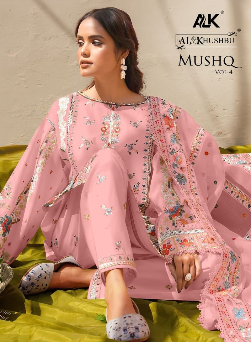 Formal Women wear Pink Embroidery Work Pakistani Dress