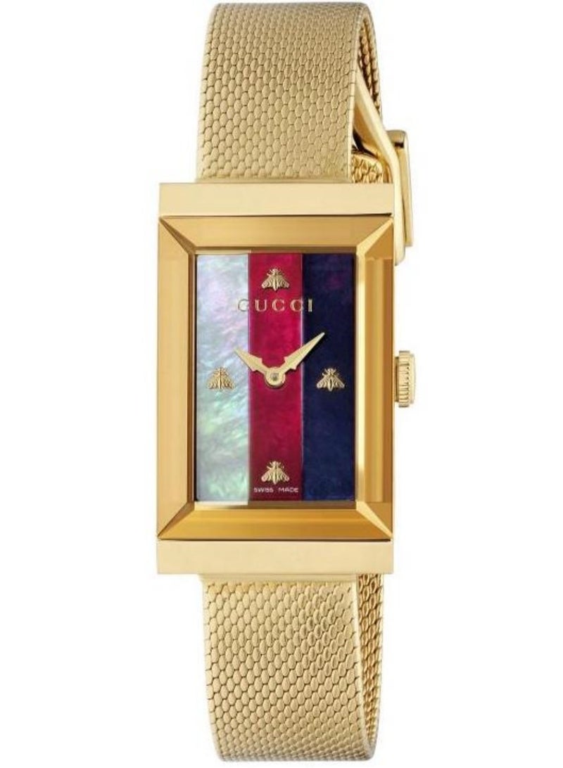 Gucci G-Timeless Women's Watch Gold Stianless Steel Strap YA147410