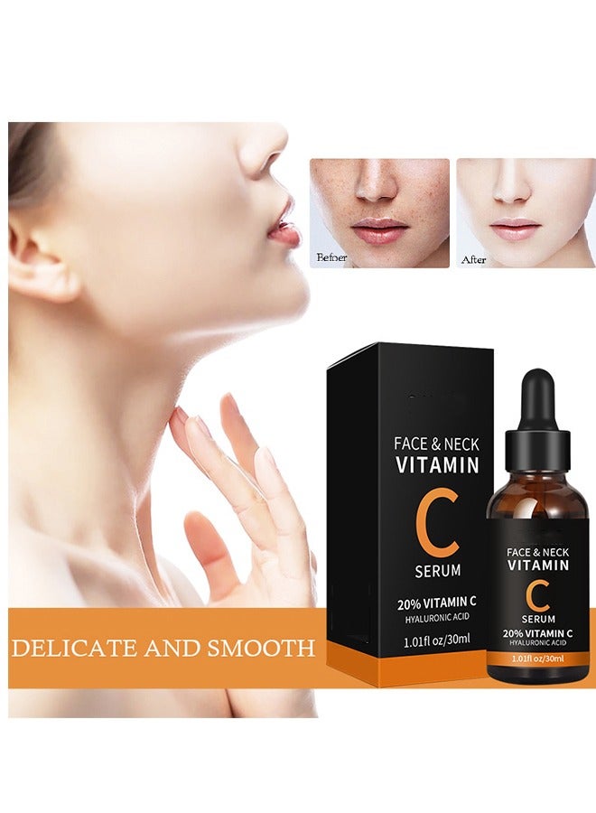 Vitamin C hyaluronic acid Serum ,Anti-Aging Serum ,Help Fade Sun Spots - Face & Neck and Eye Care Organic Anti-Aging Serum (30ml)