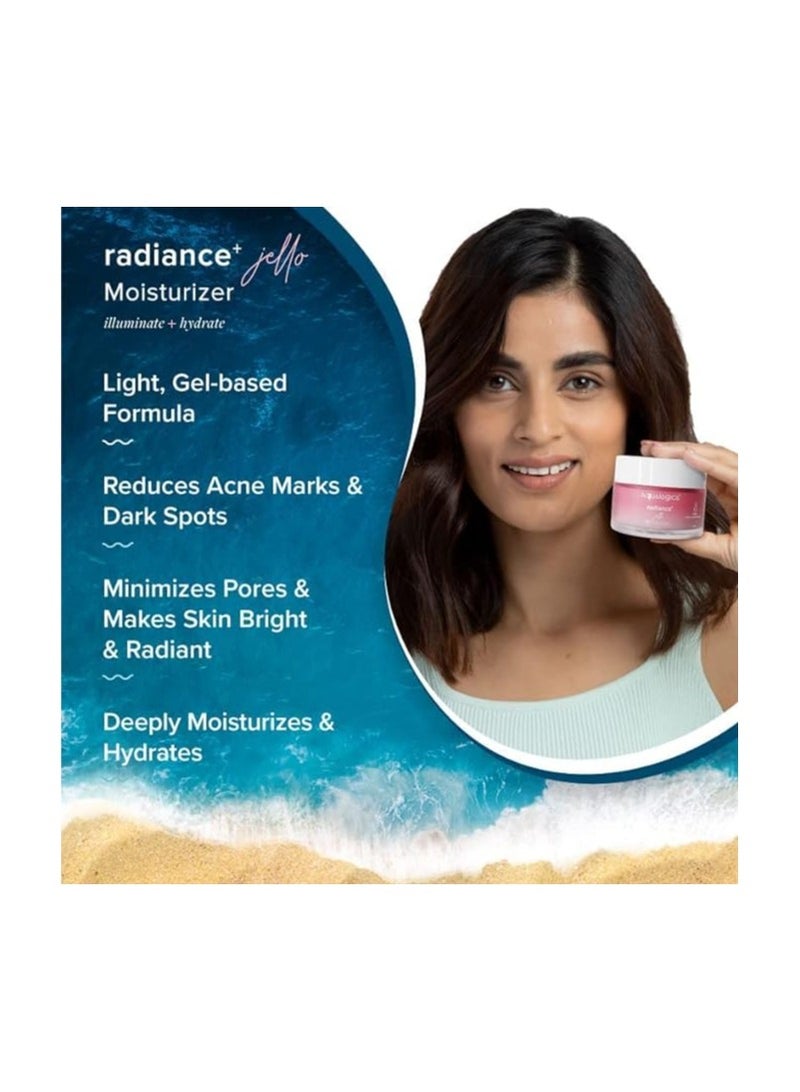 Radiance+ Jello Moisturizer with Watermelon & Niacinamide for Pigmentation & Dark Spots - For Dry, Bright and Radiant Skin of Women & Men -50g