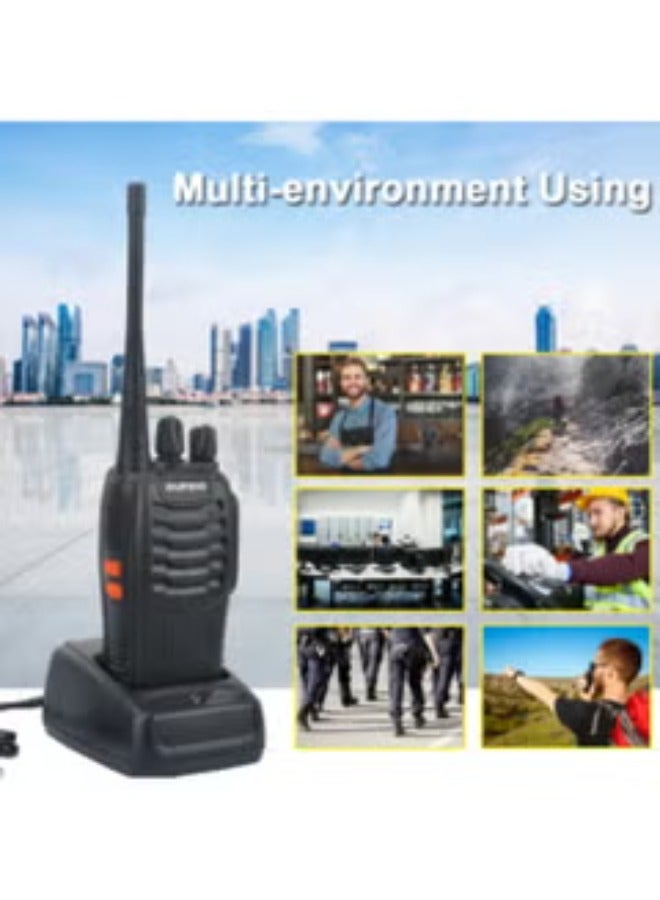 Premium 888s Walkie Talkie Set 5W FM Two Way Radios Long Range, Durable Build, Easy to Use Ideal for Outdoor Activities, Events, Travel Rechargeable, Clear Communication