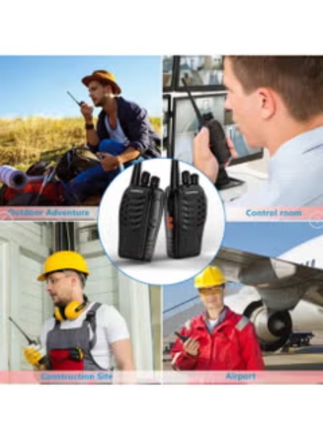 Premium 888s Walkie Talkie Set 5W FM Two Way Radios Long Range, Durable Build, Easy to Use Ideal for Outdoor Activities, Events, Travel Rechargeable, Clear Communication