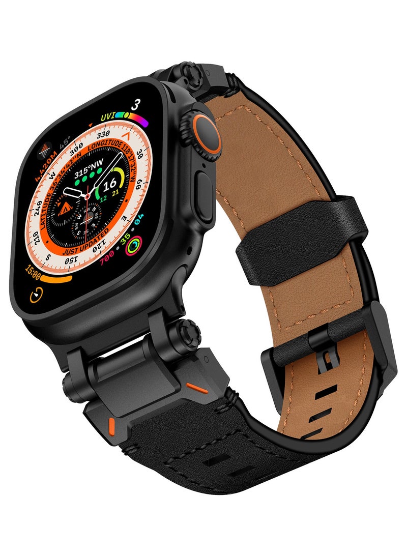 Suitable for Apple iwatch Stainless steel+TPU strap Suitable For 42/44/45/49mm Dials