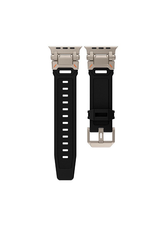 Suitable for Apple iwatch Stainless steel+TPU strap Suitable For 42/44/45/49mm Dials