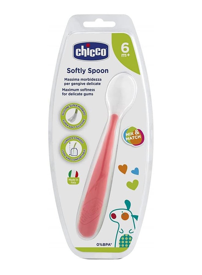 Soft Silicone Spoon 6M+, Red