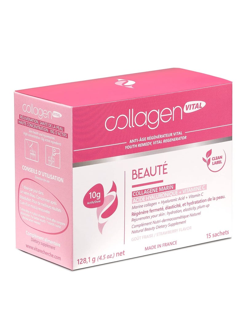 Collagen Vital Marine Collagen 15 Sachet Strawberry 128.1g