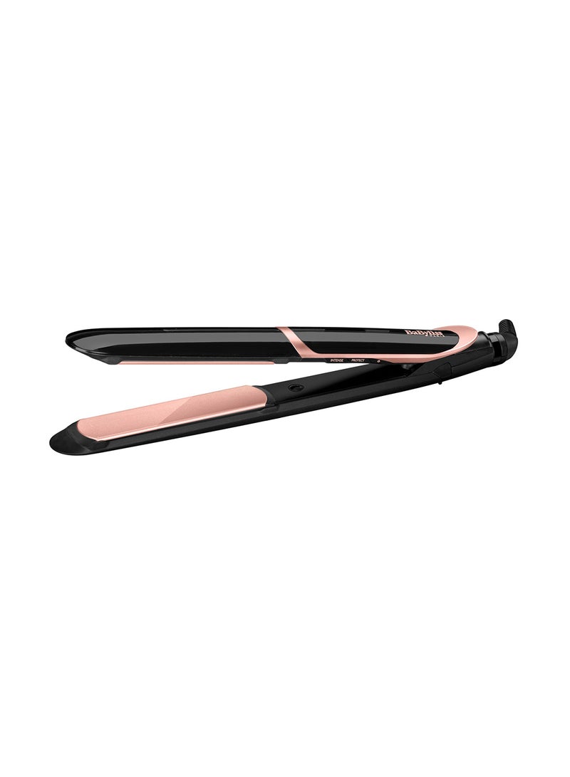 Shimmer Hair Straightener Fast Heat-up With Tourmaline-ceramic Coated Plates 6 Digital Heat Settings 140°C - 235°C Ionic Frizz Control And Auto Shut Off Black
