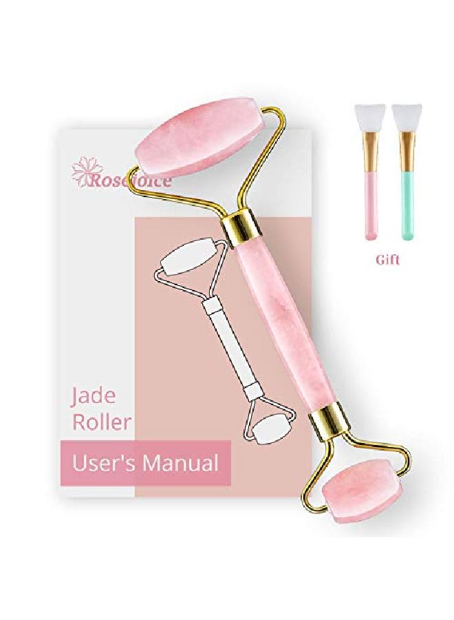 Natural Jade Facial Roller Anti Aging Therapy ; Clears Toxins & Reduces Puffiness ; Customize Your Jade Face Roller (Design May Vary)