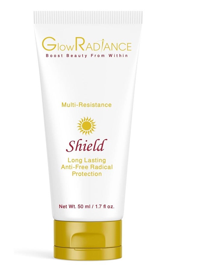 Glow Radiance long lasting anti ageing  sun Shield 50ml